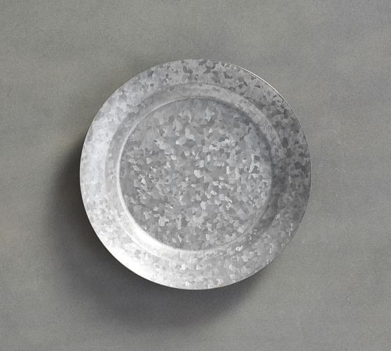 Galvanized Salad Plate, Set of 4 Pottery Barn