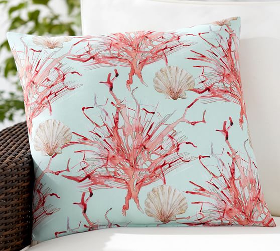 Coral Print Indoor/Outdoor Pillow Pottery Barn