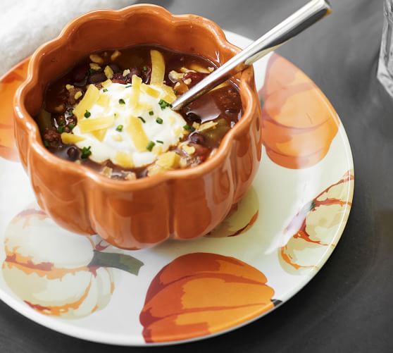 Scattered Pumpkin Melamine Salad Plate, Set of 4 Pottery Barn