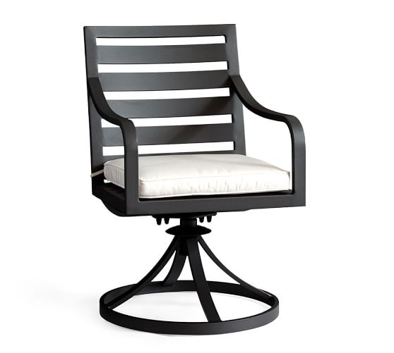 Campbell Swivel Dining Arm Chair Pottery Barn