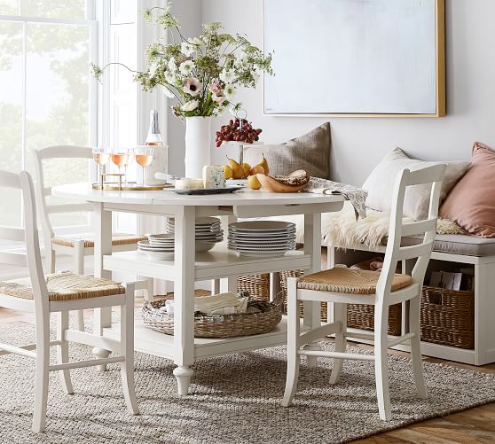 Shayne DropLeaf Kitchen Table, White Pottery Barn