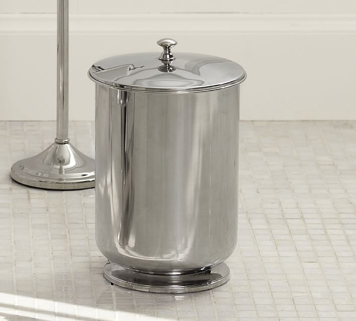 mercer lidded trash can | pottery barn mercer lidded trash can | pottery barn