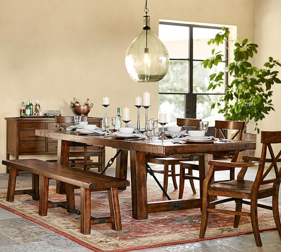 Dining Room Tables Pottery Barn benchwright extending dining table + bench set | pottery barn Dining Room Tables Pottery Barn benchwright extending dining table + bench set | pottery barn