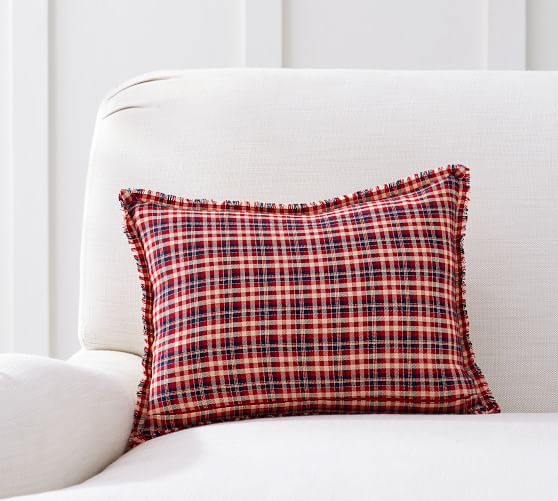 Chilly Reindeer Reversible Plaid Pillow Cover Pottery Barn