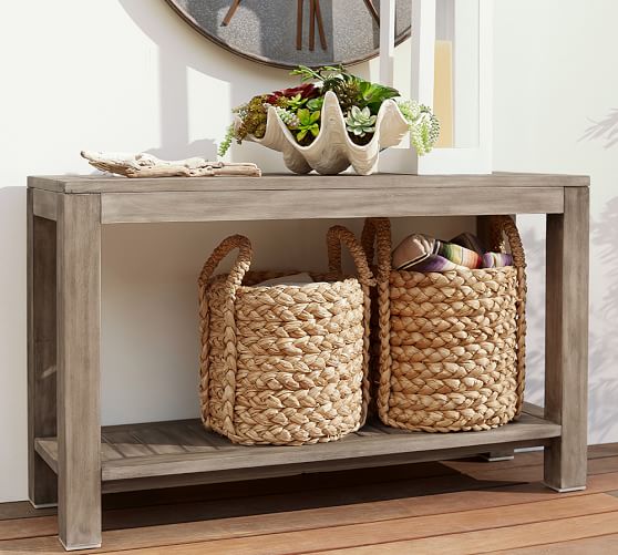Indio Console Table Gray Pottery Barn