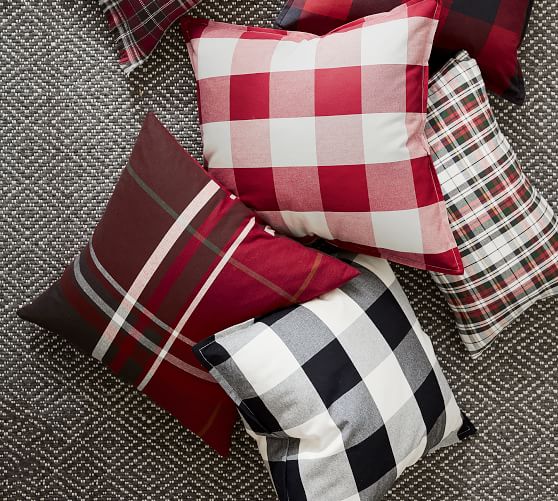 McKinley Plaid Pillow Cover Pottery Barn