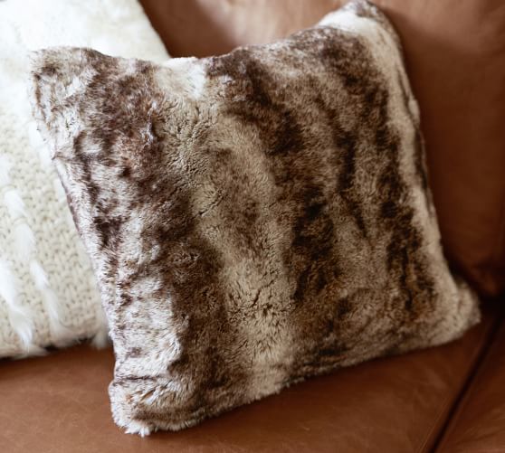 Faux Fur Pillow Cover Caramel Ombre Pottery Barn