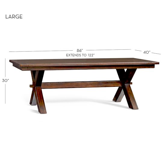 Toscana Extending Dining Table, Alfresco Brown Pottery Barn
