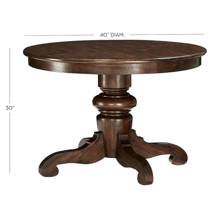 Tivoli Fixed Pedestal Dining Table Pottery Barn