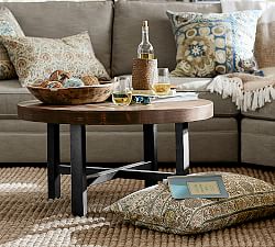 Round Coffee Tables glass, wood and metal coffee tables | pottery barn Round Coffee Tables glass, wood and metal coffee tables | pottery barn