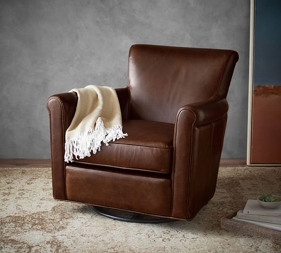 Pottery barn irving swivel chair Clearance