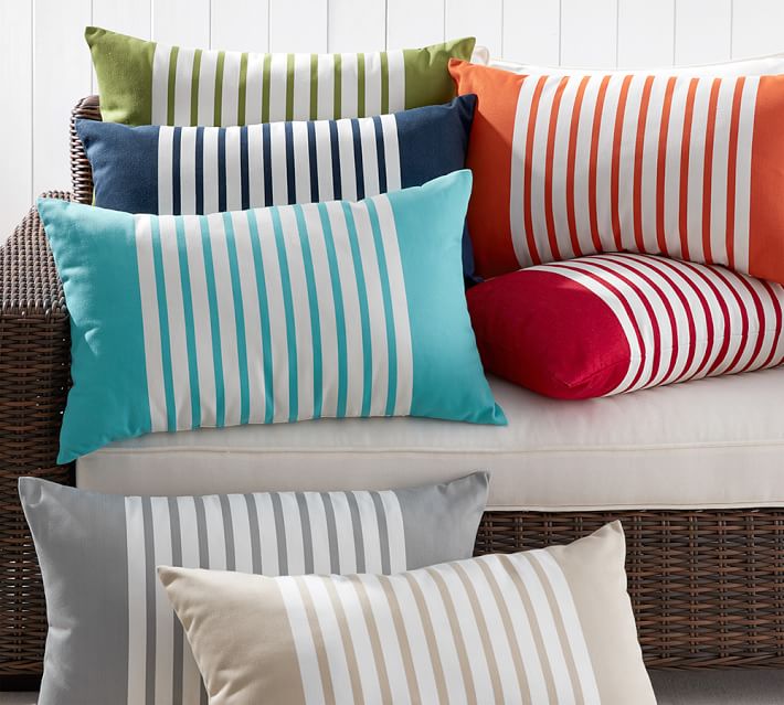 Mariner Stripe Indoor/Outdoor Pillow | Pottery Barn Mariner Stripe Indoor/Outdoor Pillow | Pottery Barn
