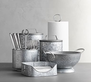 Galvanized Paper Towel Holder | Pottery Barn