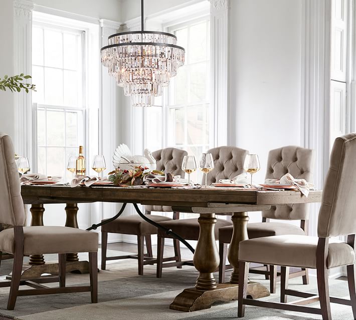Crystal Chandelier For Dining Room gorgeous unique chandeliers dining room dining room crystal lighting unique dining room crystal Gemma Crystal Round Chandelier Pottery Barn Crystal Chandelier For Dining Room amazing ceiling design with white crystal chandelier for romantic dining room ideas with heavy brown curtain Gemma Crystal Round Chandelier Pottery Barn