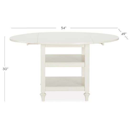Shayne DropLeaf Kitchen Table, White Pottery Barn