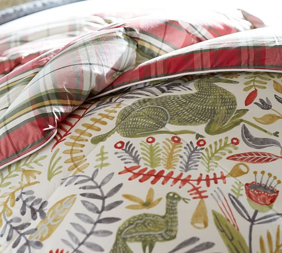 Llew Deer Reversible Comforter & Sham Pottery Barn