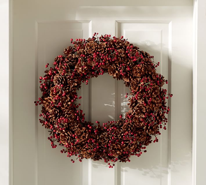 Pinecone and Berry Wreath