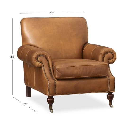 Brooklyn Leather Armchair Pottery Barn