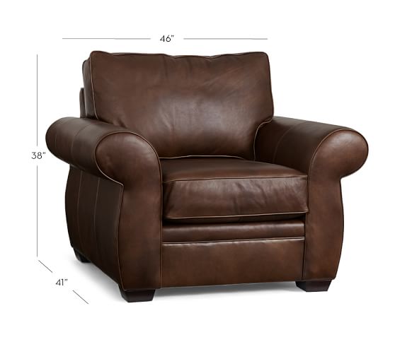 Pearce Leather Armchair Pottery Barn