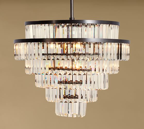 Gemma Crystal Tiered Chandelier, Large Pottery Barn
