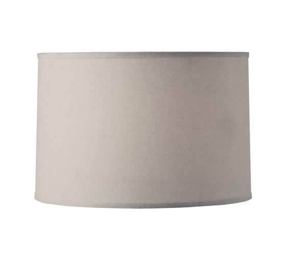 StraightSided Linen Drum Lamp Shade Pottery Barn
