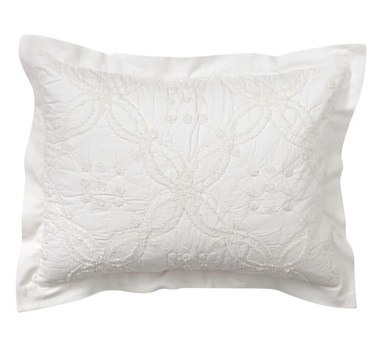 Candlewick Chenille Quilted Sham, Standard