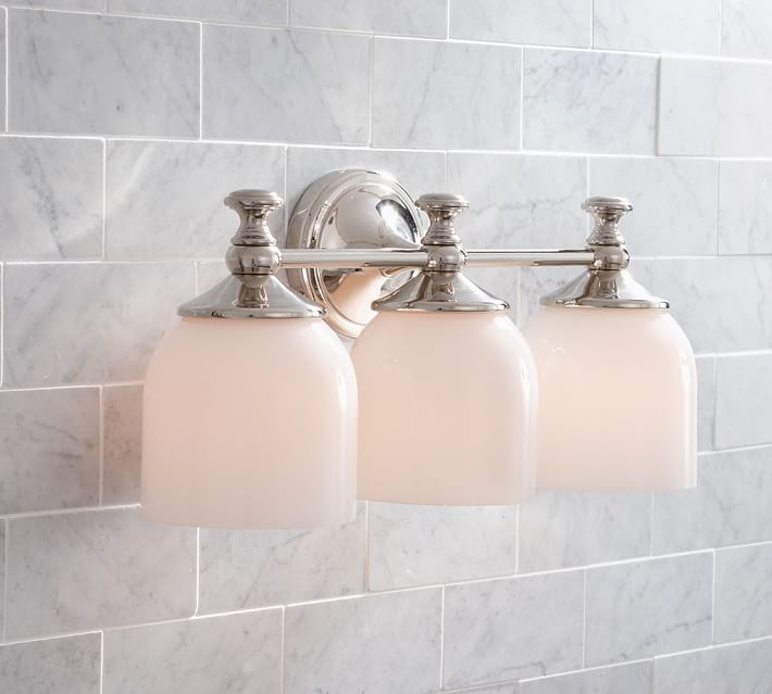 Mercer Sconce, Triple, Polished Nickel finish