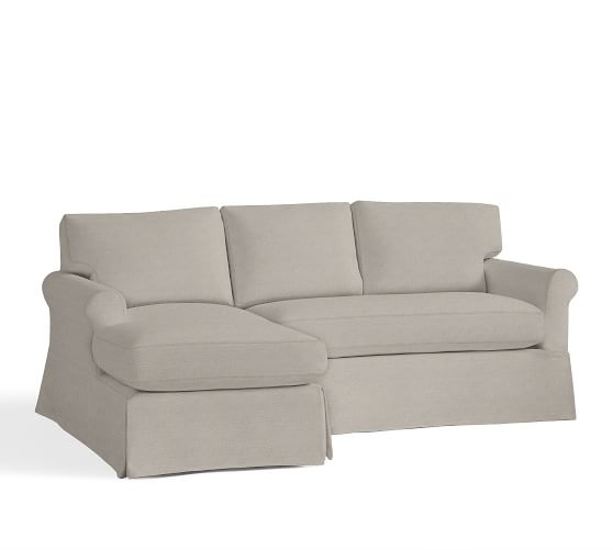York Roll Arm Sectional Slipcovers Pottery Barn