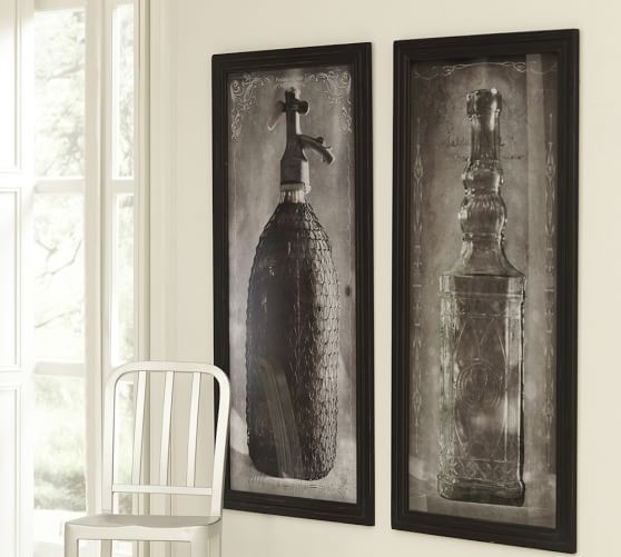 Framed Vintage Liquer Bottle Print