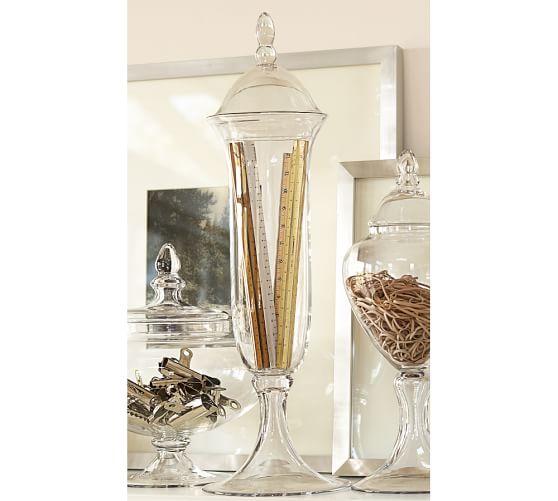 Voluminous Handblown Glass Canister, Large