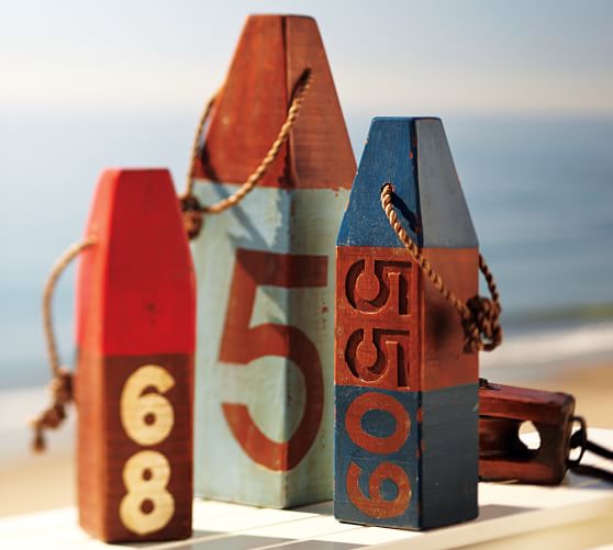 Wooden Buoy, Small Red