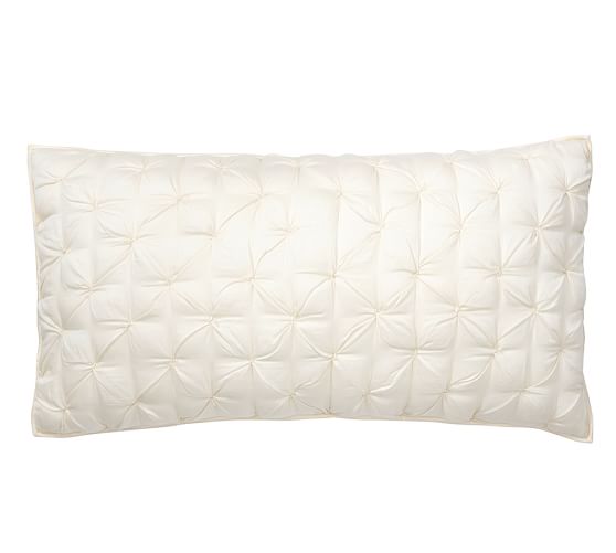 Isabelle Hand Tufted Voile Wholecloth Sham, King, Ivory