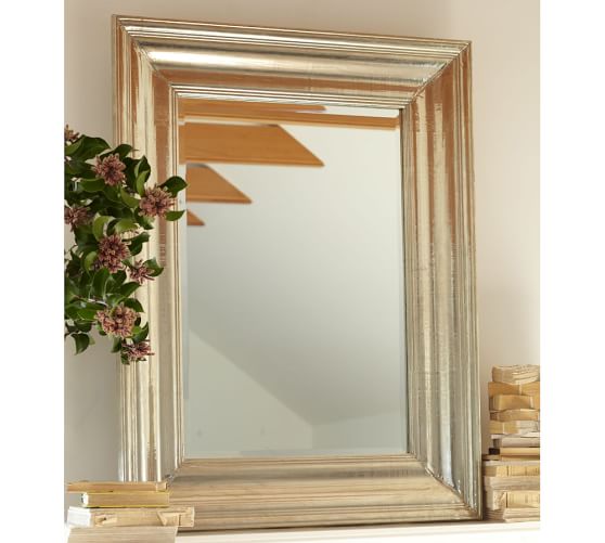 Isabelle Mirror, 39 x 51", Silver-Plate