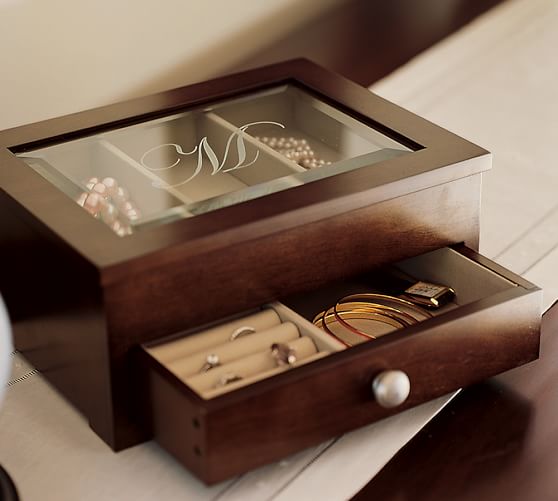 Isabella Jewelry Box, Mahogany stain