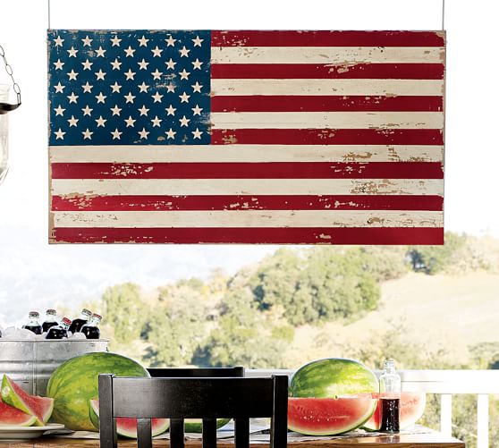 American Flag Wall Art painted american flag | pottery barn American Flag Wall Art painted american flag | pottery barn