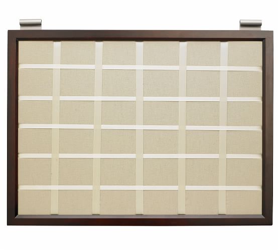 Linen Pinboard, Espresso stain