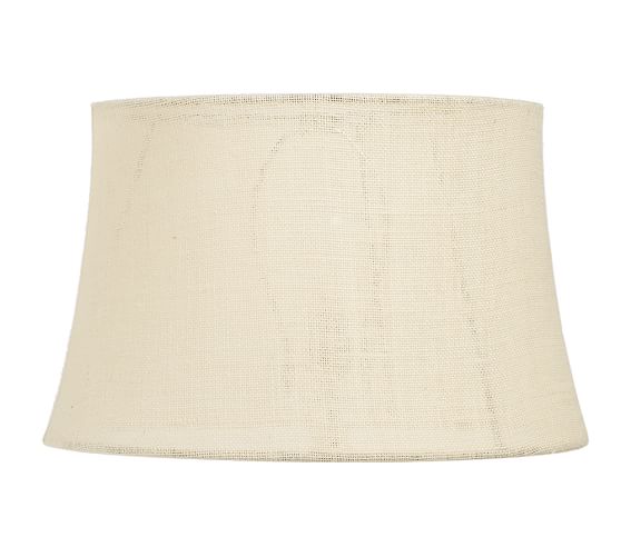 Burlap Tapered Drum Lamp Shade, Large, Bleached