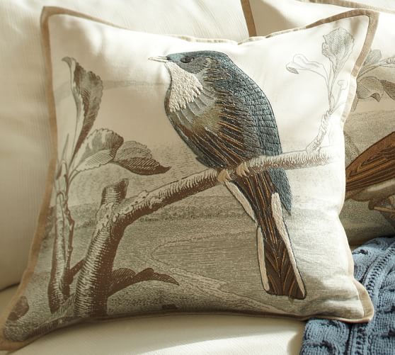 Sky Bird Embroidered Pillow Covers Pottery Barn