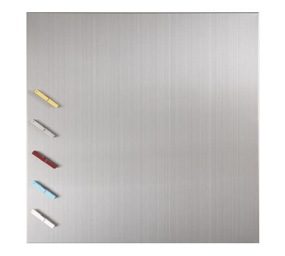 Magnetic Square Board, 24" Sq. Stainless Steel (includes 5 clothespin magnets)