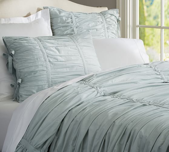 Hadley Ruched Duvet Cover & Sham Pottery Barn