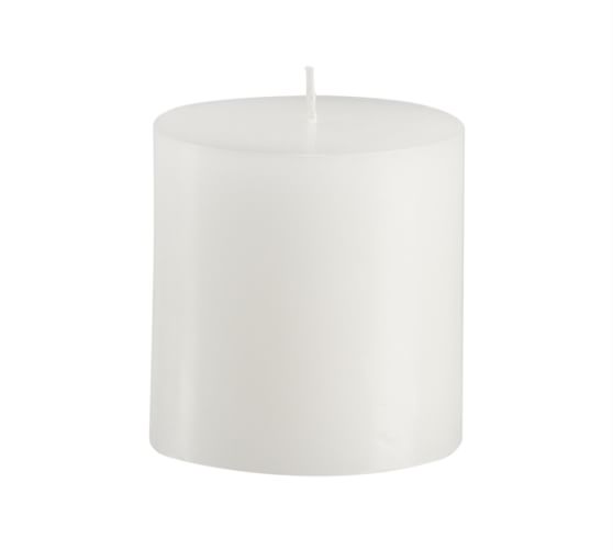 PB Pillar Candle - White, 3 x 3
