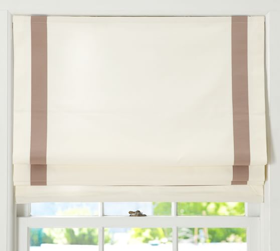Grosgrain Ribbon Cordless Roman Shade Pottery Barn