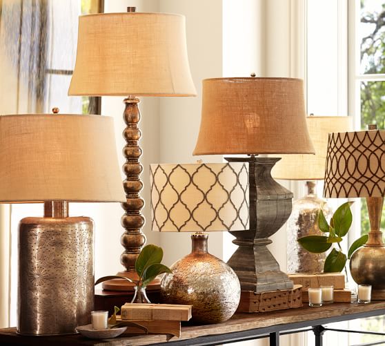 Antique Mercury Glass Table Lamp Bases Pottery Barn