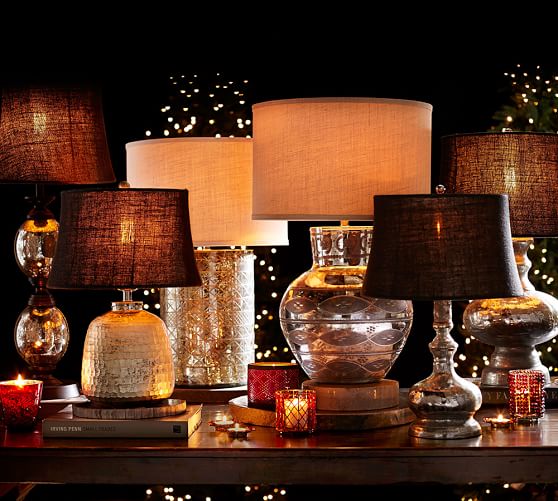 Antique Mercury Glass Table Lamp Bases Pottery Barn