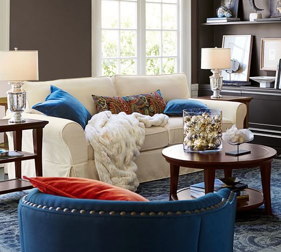 Washed Velvet Pillow Cover 24" Pottery Barn