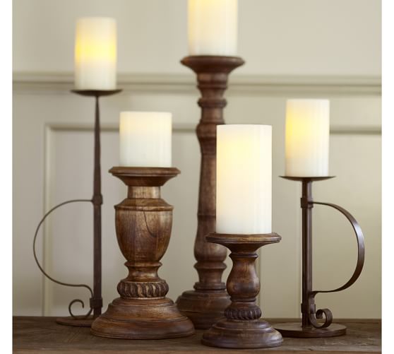 Image Result For Pottery Barn Style Coffee Table oxford turned wood candleholders c Pottery Barn Style Coffee Table