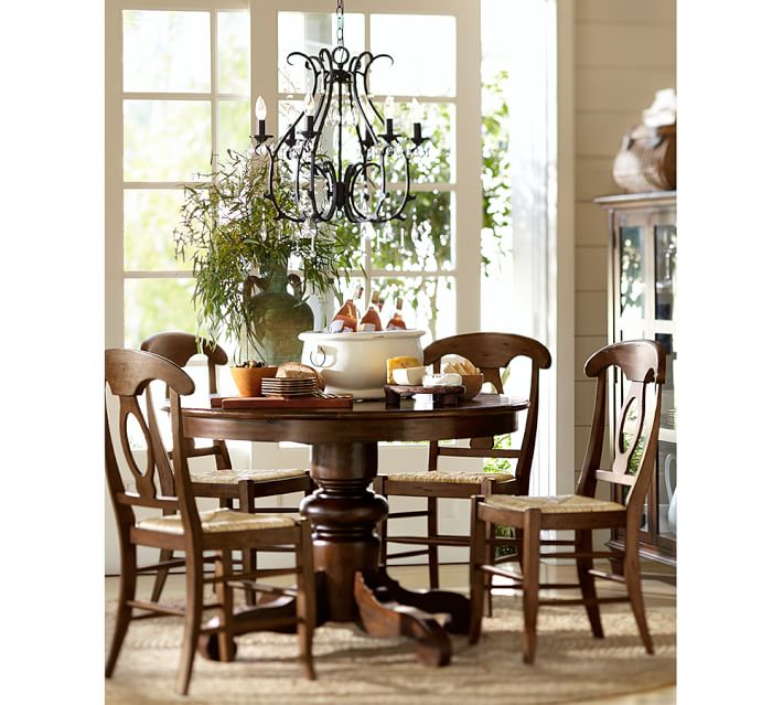 Dining Room Tables Pottery Barn tivoli extending pedestal table & napoleon chair 5-piece dining Dining Room Tables Pottery Barn tivoli extending pedestal table & napoleon chair 5-piece dining