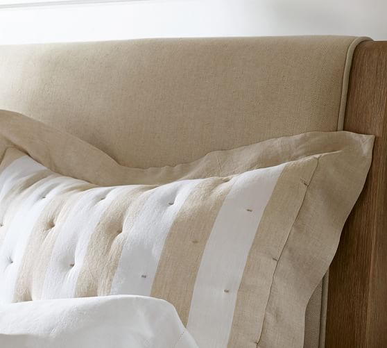 Striped Linen Quilt & Sham Pottery Barn