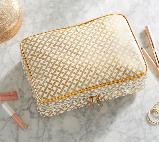 Basketweave Ultimate Cosmetic Bag Pottery Barn