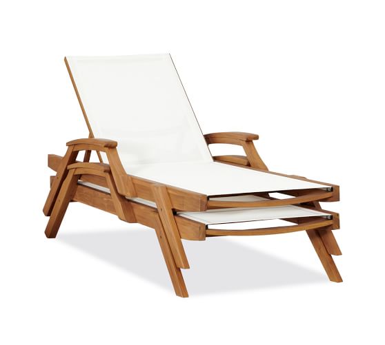 Teak Chaise Lounge Chairs hampstead teak mesh stacking single chaise, set of 2 - honey Teak Chaise Lounge Chairs hampstead teak mesh stacking single chaise, set of 2 - honey